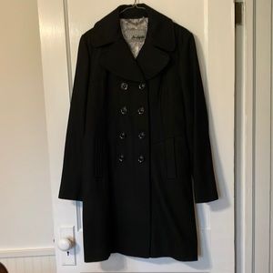 Women’s Guess Black Winter double breasted winter coat, size large